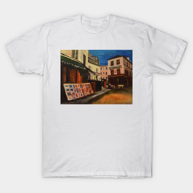 Montmartre Streets, Paris T-Shirt by golan22may